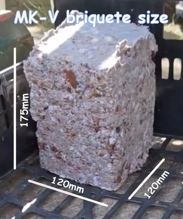 Large waste paper firewood pieces